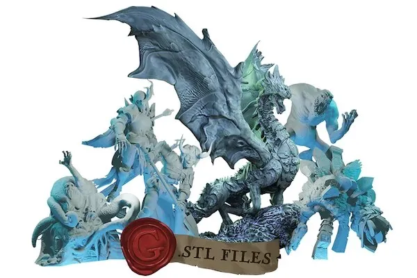 Grimlord Games Grizelda's Minis STL modely 7 figurek duchů