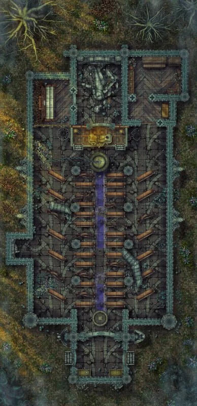 Grimlord Games Haunted Battle Maps mapy 8 strašidelných