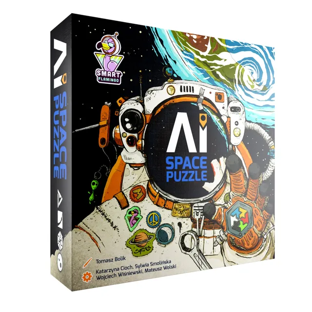 Smart Flamingo AI Space Puzzle desková hra kooperativní