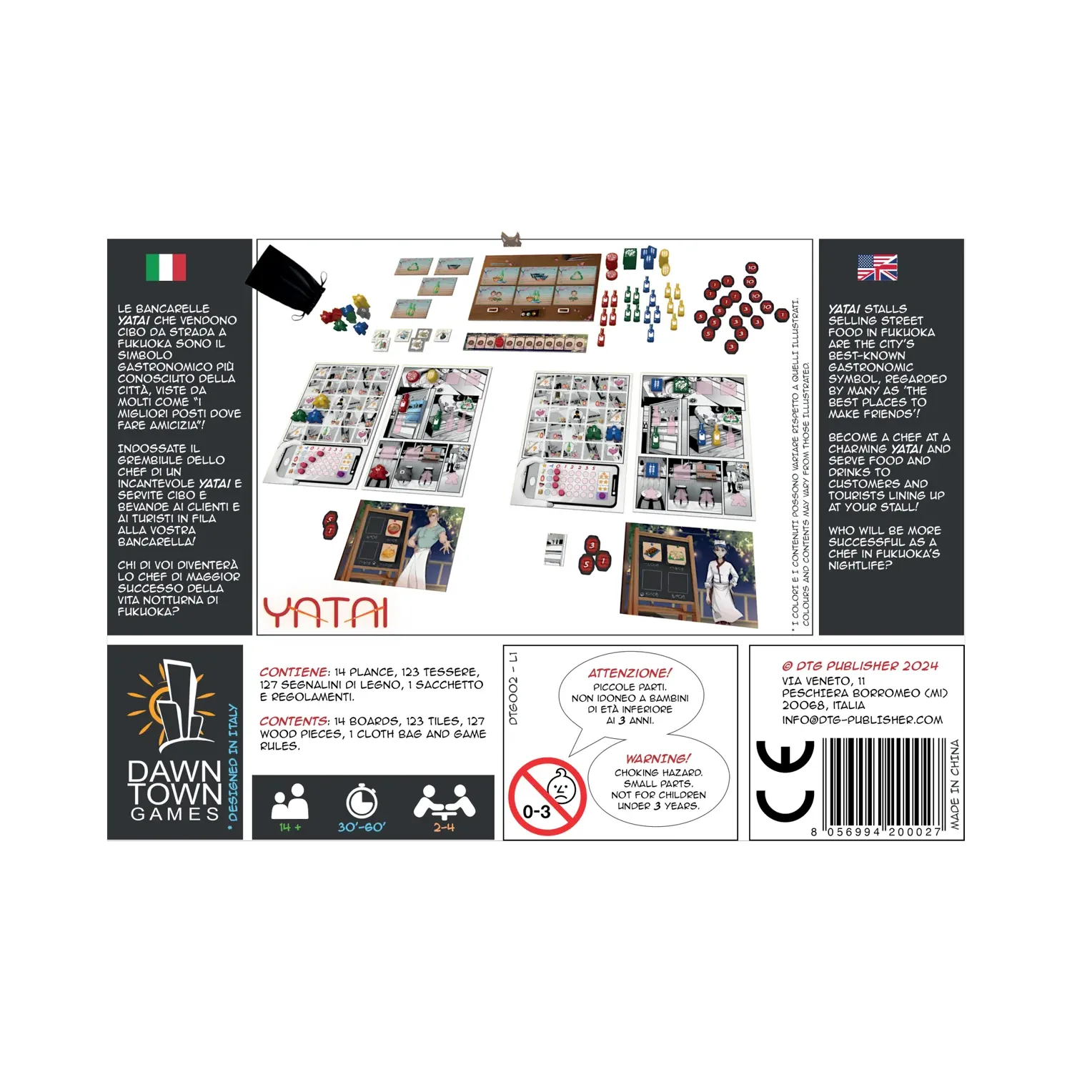 Dawn Town Games Yatai desková hra základní hra Japonsko